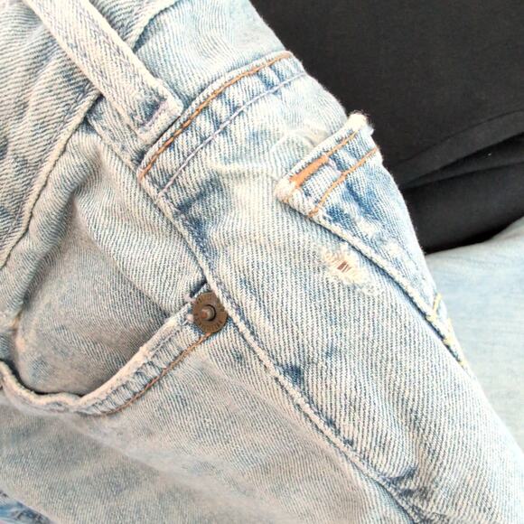 Vintage Y2K Hollister Flare Jeans Distressed Light Wash Low Rise 7R 29" Grungy - Picture 5 of 8